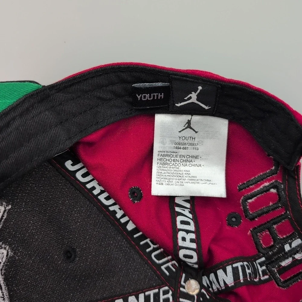 Air Jordan Wings‎ Snapback Cap Hat Youth Red Black Adjustable Basketball